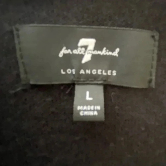 7 for All Mankind V-Neck Pullover Luxury Blouson Sweater Size L - Picture 5 of 10